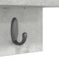 Preview: Wandmontierter Kleiderständer Betongrau 60 x 10.5 x 18 cm