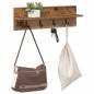 Preview: Wandmontierter Kleiderständer Altholz 60 x 10.5 x 18 cm
