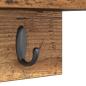 Preview: Wandmontierter Kleiderständer Altholz 60 x 10.5 x 18 cm