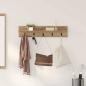 Preview: ARDEBO.de - Wandmontierter Kleiderständer mit Regal Wandmontiert Eiche handwerklich
