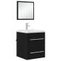 Preview: Badezimmer Schrank Schwarz Eiche 41 x 38,5 x 48 cm