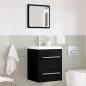 Preview: Badezimmer Schrank Schwarz Eiche 41 x 38,5 x 48 cm