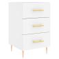 Preview: Nachttisch Weiß 40x40x66 cm Holzwerkstoff