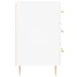 Preview: Nachttisch Weiß 40x40x66 cm Holzwerkstoff