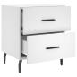 Preview: Nachttisch Weiß 40x35x47,5 cm Holzwerkstoff