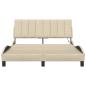 Preview: Bettgestell ohne Matratze "Hanko" Creme 120x200 cm Stoff