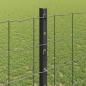 Preview: Zaun mit Pfosten Grau 1.2 x 25 m Pulverbeschichteter Stahl