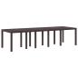 Preview: Garten Essgruppe 13 pcs Braun 300 x 100 x 73 cm Poly Rattan