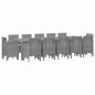 Preview: Garten Essgruppe 13 pcs Hellgrau 300 x 100 x 73 cm Poly Rattan