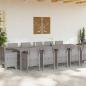 Preview: Garten Essgruppe 13 pcs Hellgrau 300 x 100 x 73 cm Poly Rattan