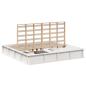 Preview: Bettgestell mit Speicher Weiß 200 x 200 cm Holz