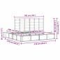Preview: Bettgestell mit Speicher Wachsbraun 200 x 200 cm Holz