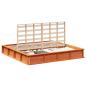 Preview: Bettgestell mit Speicher Wachsbraun 200 x 200 cm Holz