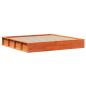 Preview: Bettgestell mit Speicher Wachsbraun 200 x 200 cm Holz