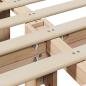 Preview: Bettgestell mit Speicher Wachsbraun 200 x 200 cm Holz