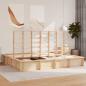 Preview: Bettgestell mit Speicher Braun 180 x 200 cm Holz