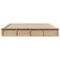 Preview: Bettgestell mit Speicher Braun 180 x 200 cm Holz