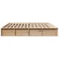 Preview: Bettgestell mit Speicher Braun 180 x 200 cm Holz