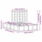 Preview: Bettgestell mit Speicher Wachsbraun 140 x 200 cm Massivholz