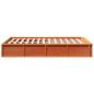 Preview: Bettgestell mit Speicher Wachsbraun 140 x 200 cm Massivholz