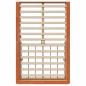 Preview: Bettgestell mit Speicher Wachsbraun 140 x 200 cm Massivholz