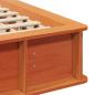Preview: Bettgestell mit Speicher Wachsbraun 140 x 200 cm Massivholz
