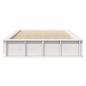 Preview: Bettgestell mit Speicher Weiß 120 x 200 cm Holz