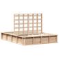 Preview: Bettgestell mit Speicher Braun 140 x 190 cm Massivholz Kiefer