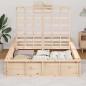 Preview: Bettgestell mit Speicher Braun 140 x 190 cm Massivholz Kiefer