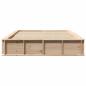 Preview: Bettgestell mit Speicher Braun 140 x 190 cm Massivholz Kiefer