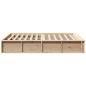 Preview: Bettgestell mit Speicher Braun 140 x 190 cm Massivholz Kiefer
