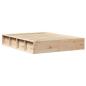Preview: Bettgestell mit Speicher Braun 140 x 190 cm Massivholz Kiefer