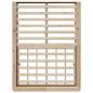 Preview: Bettgestell mit Speicher Braun 140 x 190 cm Massivholz Kiefer