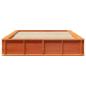 Preview: Bettgestell mit Speicher Wachsbraun 140 x 190 cm Massivholz