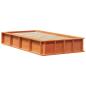 Preview: Bettgestell mit Speicher Wachsbraun 100 x 200 cm Holz