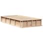 Preview: Bettgestell mit Speicher Braun 90 x 200 cm Massivholz Kiefer