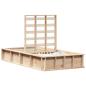 Preview: Bettgestell mit Speicher Braun 90 x 200 cm Massivholz Kiefer