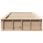 Preview: Bettgestell mit Speicher Braun 90 x 200 cm Massivholz Kiefer