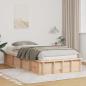 Preview: ARDEBO.de - Bettgestell mit Speicher Braun 90 x 190 cm Holz