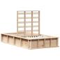 Preview: Bettgestell mit Speicher Braun 90 x 190 cm Holz