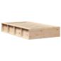 Preview: Bettgestell mit Speicher Braun 90 x 190 cm Holz