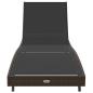 Preview: Liegestuhl mit Kissen 1-Person Braun 197 x 70 x 82 cm Poly Rattan