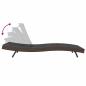 Preview: Liegestuhl mit Kissen 1-Person Braun 197 x 70 x 82 cm Poly Rattan