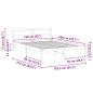 Preview: Bettgestell Braun 160 x 200 cm Massivkiefer