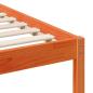 Preview: Bettgestell mit Nachttischen Wachsbraun 120 x 200 cm