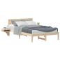 Preview: Bettgestell mit Nachttischen mit Kopfteil Braun 140 x 190 cm