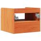 Preview: Nachttische 2 pcs Wachsbraun 38 x 36 x 29,5 cm Massivkiefer