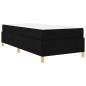 Preview: Boxspringbett Schwarz und Braun und Weiß 80 x 200 cm Stoff