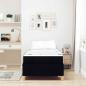 Preview: Boxspringbett Schwarz und Braun und Weiß 80 x 200 cm Stoff