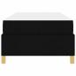 Preview: Boxspringbett Schwarz und Braun und Weiß 80 x 200 cm Stoff